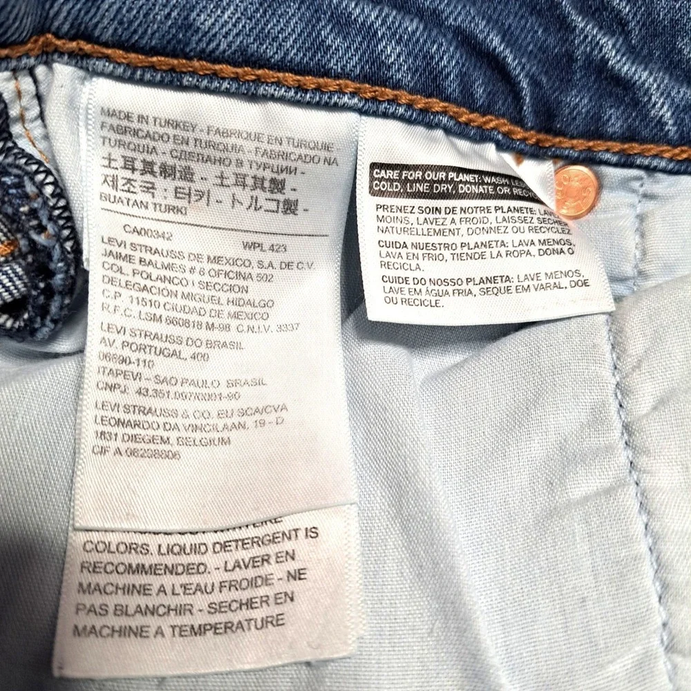 Levis Premium Ribcage Straight Womens 26 Blue High Rise Button‎ Fly Denim Jeans